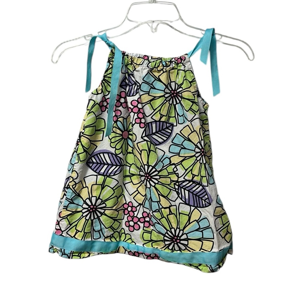 Hanna Andersson size 90 ribbon tank floral dress
